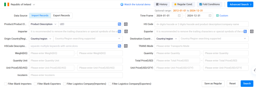 爱尔兰海关数据,海关数据,EVO视讯官网海关数据